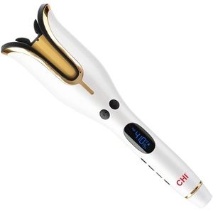 CHI Spin N Curl 1" Ceramic Rotating Curler, White